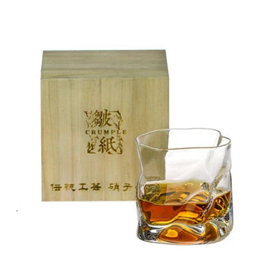 Virello Sculpted Whiskey Glass with Gift Box – Elegant Drinking Glass for Home Bar & Gifting