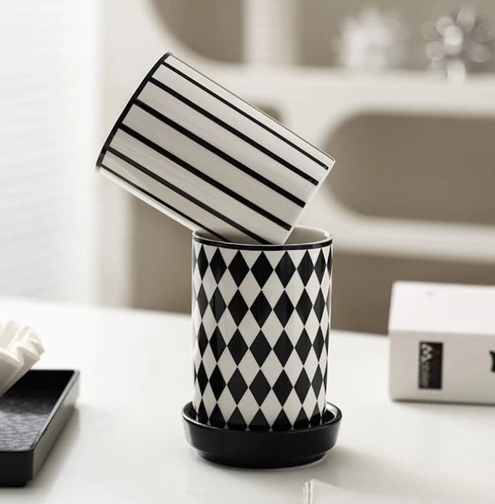 Elements Ceramic Utensil Holder – Kitchen Cutlery Caddy with Drain Base, Chopstick Holder, Countertop Storage Pot