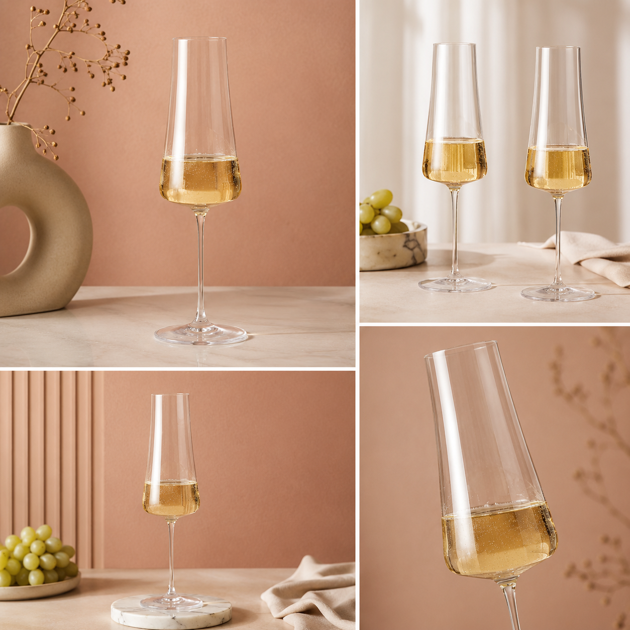 Vintner Collection Handcrafted Crystal Champagne Flute 300ml – Premium Sparkling Wine Glass