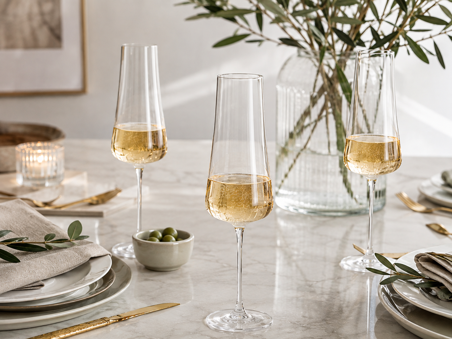 Vintner Collection Handcrafted Crystal Champagne Flute 300ml – Premium Sparkling Wine Glass