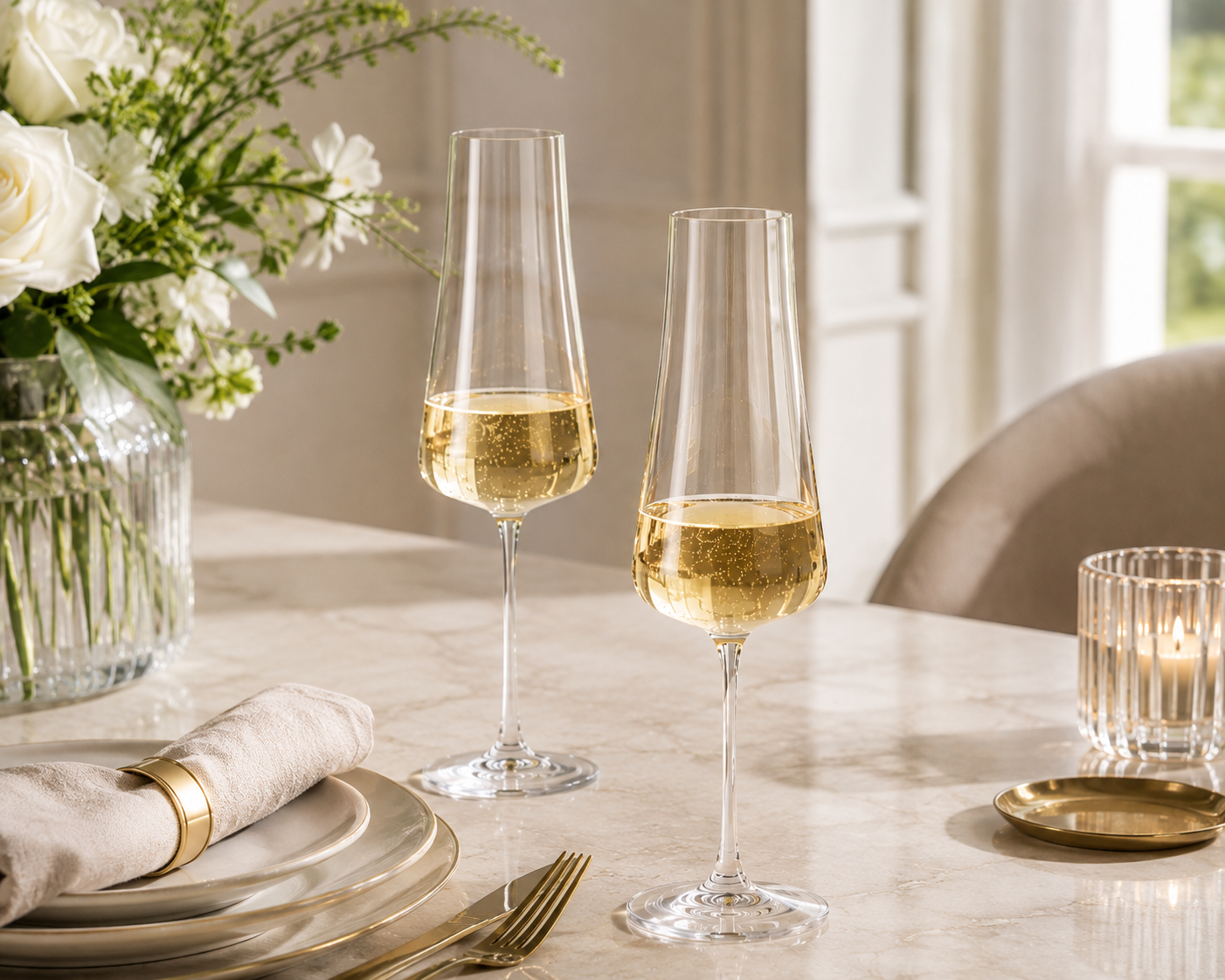 Vintner Collection Handcrafted Crystal Champagne Flute 300ml – Premium Sparkling Wine Glass