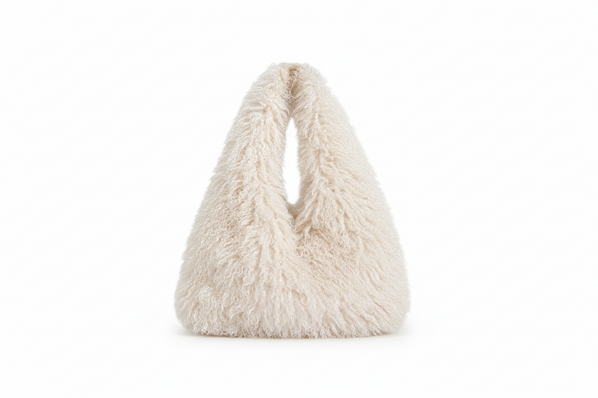 Veya Faux Shearling Shoulder Bag