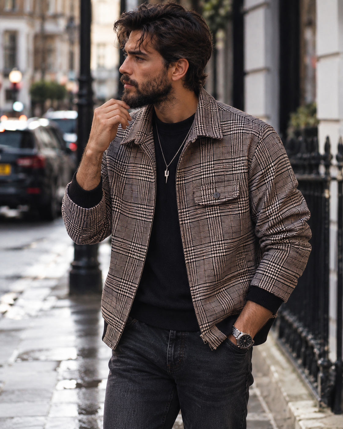 Bramford Men’s Heritage Check Harrington Jacket