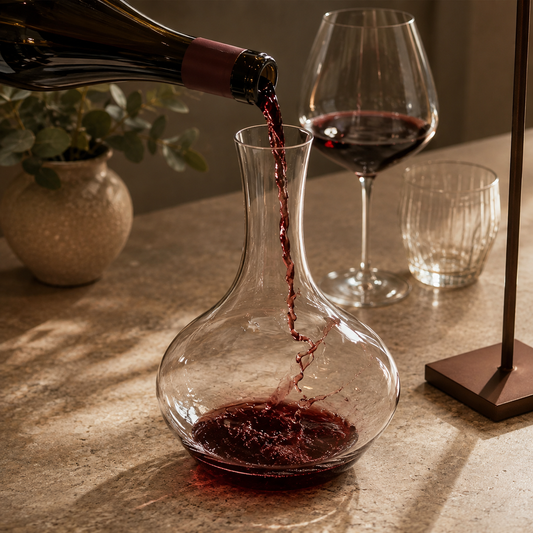Vintner Collection Handcrafted Crystal Wine Decanter 1000ml – Premium Wine Carafe