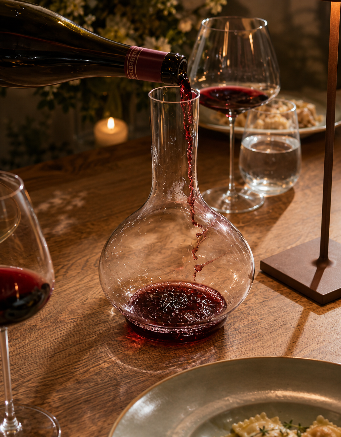 Vintner Collection Handcrafted Crystal Wine Decanter 1000ml – Premium Wine Carafe