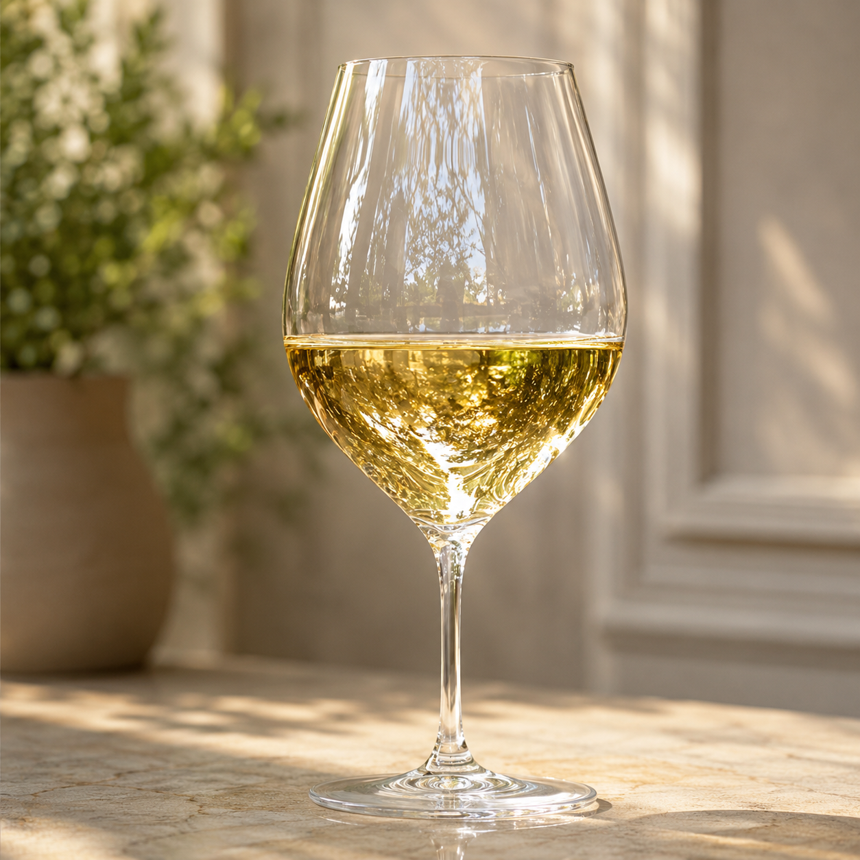 Vintner Collection Handcrafted Crystal Tulip Wine Glass – Premium White, Rosé & Sparkling Wine Goblet