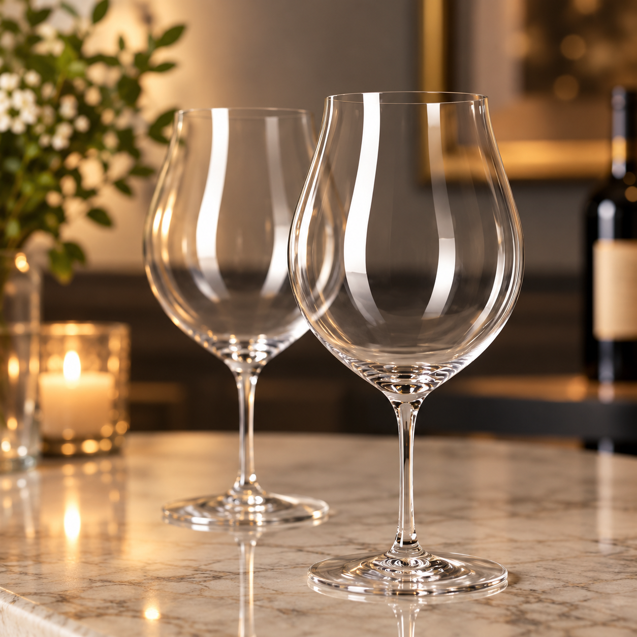 Vintner Collection Handcrafted Crystal Tulip Wine Glass – Premium White, Rosé & Sparkling Wine Goblet
