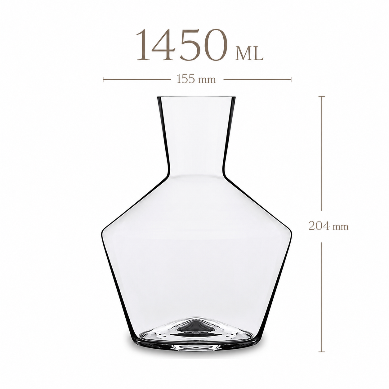 Vintner Collection Handcrafted Crystal Wine Decanter 1450ml – Premium Red Wine Carafe